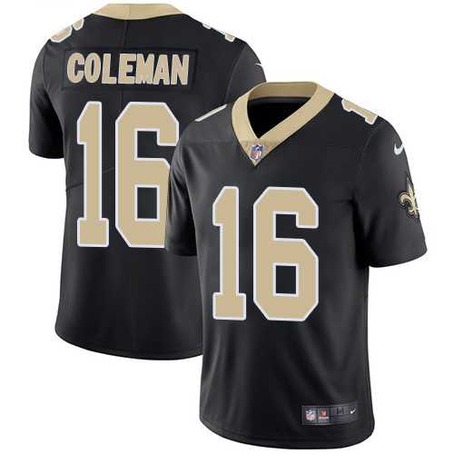 Nike New Orleans Saints #16 Brandon Coleman Black Team Color NFL Vapor Untouchable Limited Jersey,We sell and wholesale Nike New Orleans Saints #16 Brandon Coleman Black Team Color NFL Vapor Untouchable Limited Jersey on line form chian!